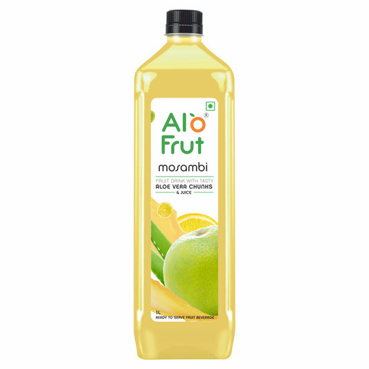 Alo Frut Mosambi Aloevera Chunks & Juice 1 ltr