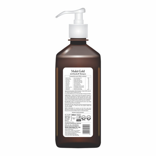 Mukti Gold Anti Dandruff Herbal Shampoo 400Ml Back