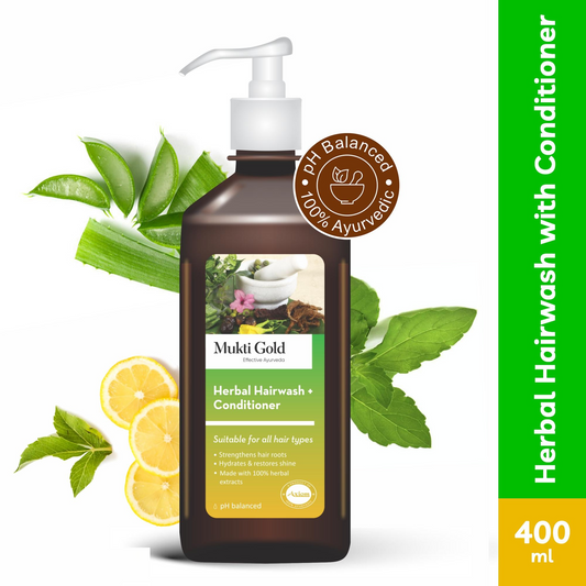 Mukti Gold Herbal Hairwash with conditioner 400ML