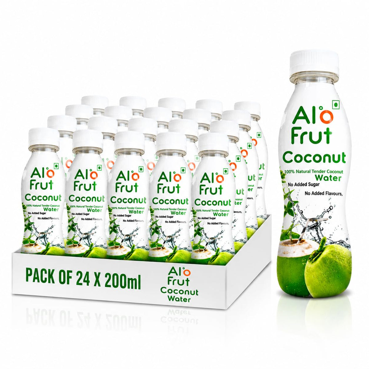 AloFrut Tender Coconut Water - 200ml Pack of 24