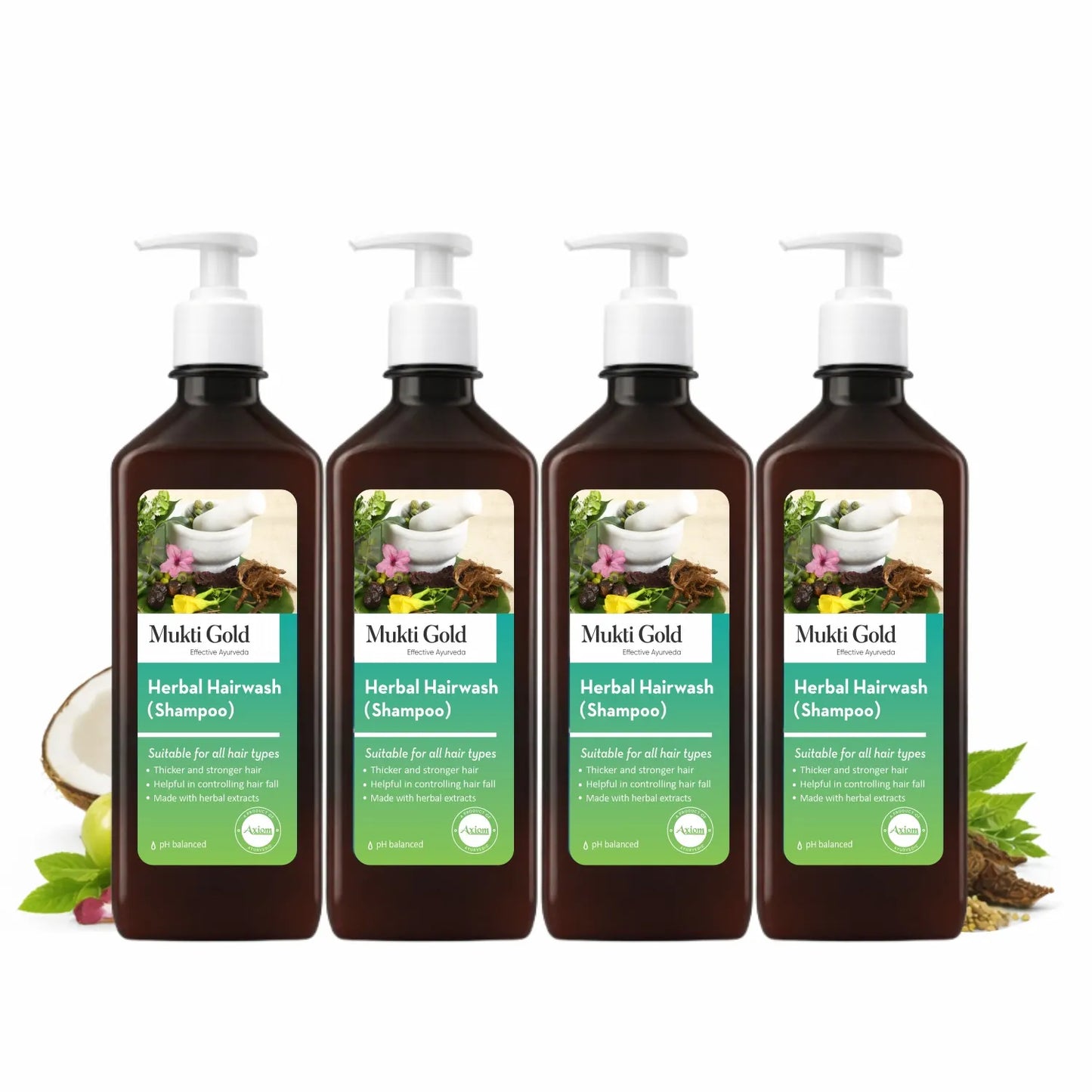 Mukti Gold Herbal Hairwash 400ml (Dispenser)