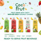 Coco Frut Kiwi Fruit Drink With Tasty Nata De Coco Coconut Chunks (Sip N Chew) 300ml Pack of 24