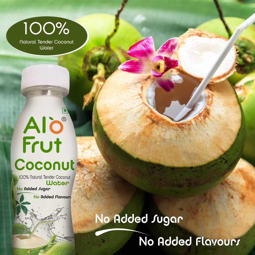 AloFrut Tender Pack Coconut Water 200ml (Pack of 8)