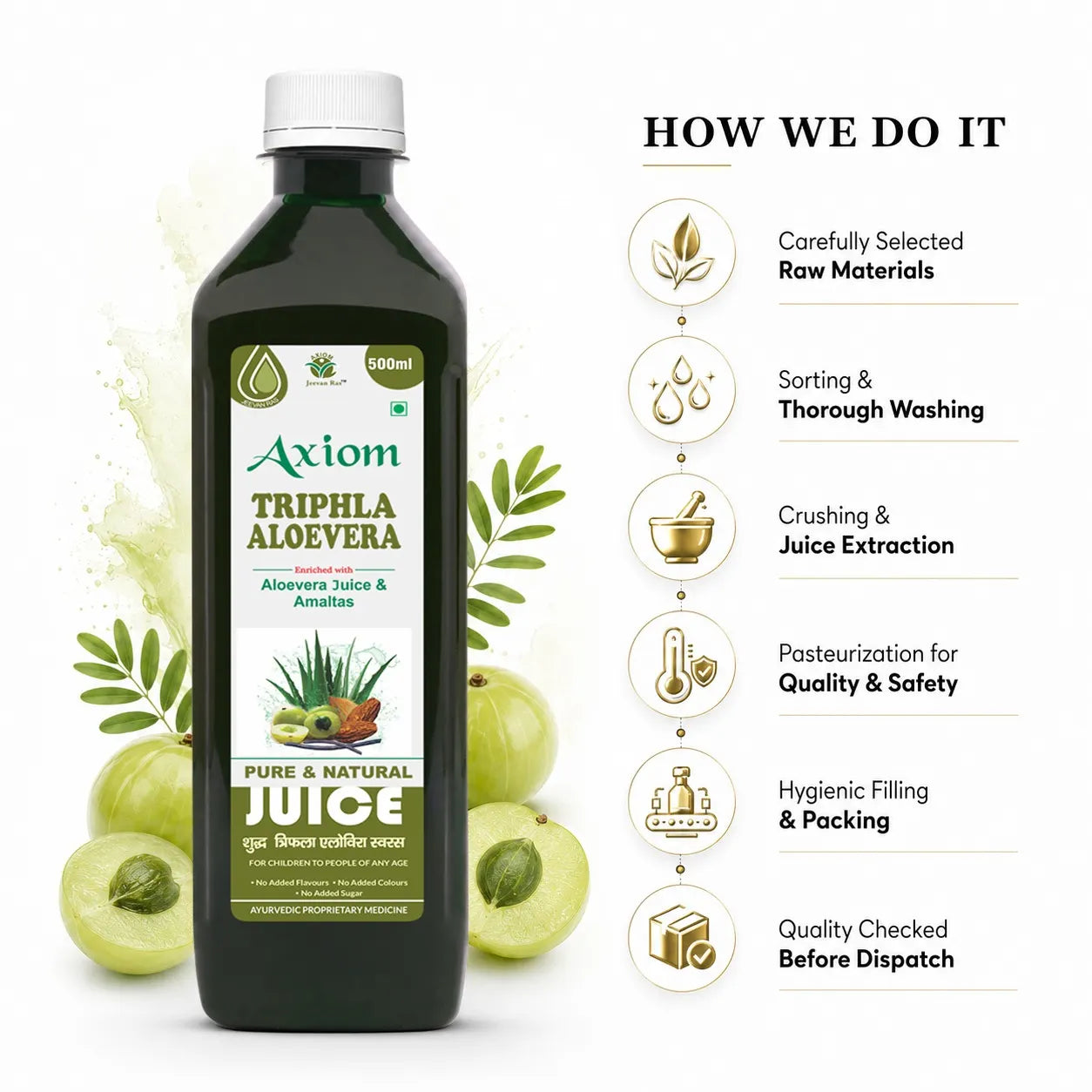 Axiom Jeevan Ras Triphla Aloevera Juice
