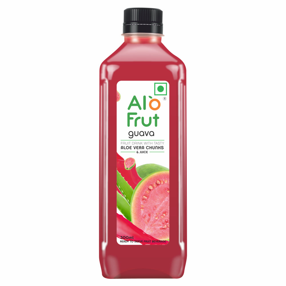 Alo Frut Guava Aloevera Chunks & Juice 300ml (Pack of 24)