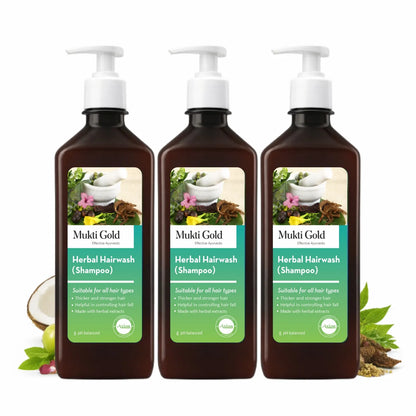 Mukti Gold Herbal Hairwash 400ml (Dispenser)
