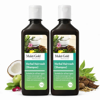 Mukti Gold Herbal Hair wash 400ml (Flip Top)