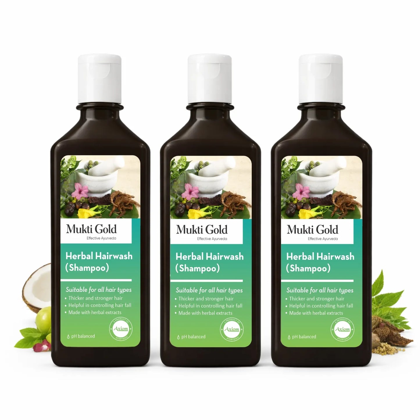 Mukti Gold Herbal Hair wash 400ml (Flip Top)