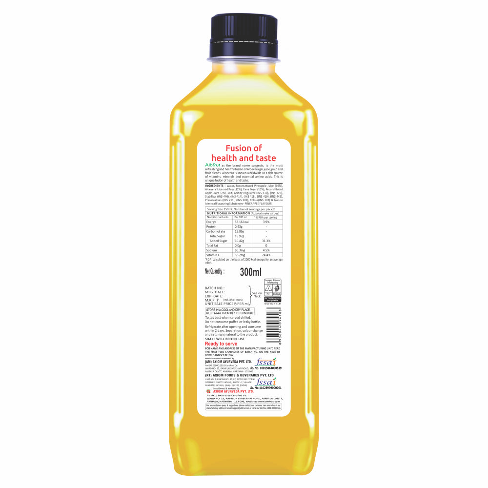 AloFrut Pineapple Aloevera Chunks & Juice 300ml