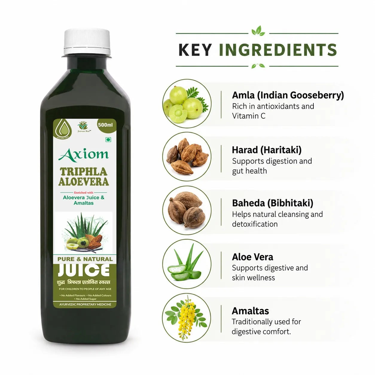 Axiom Jeevan Ras Triphla Aloevera Juice