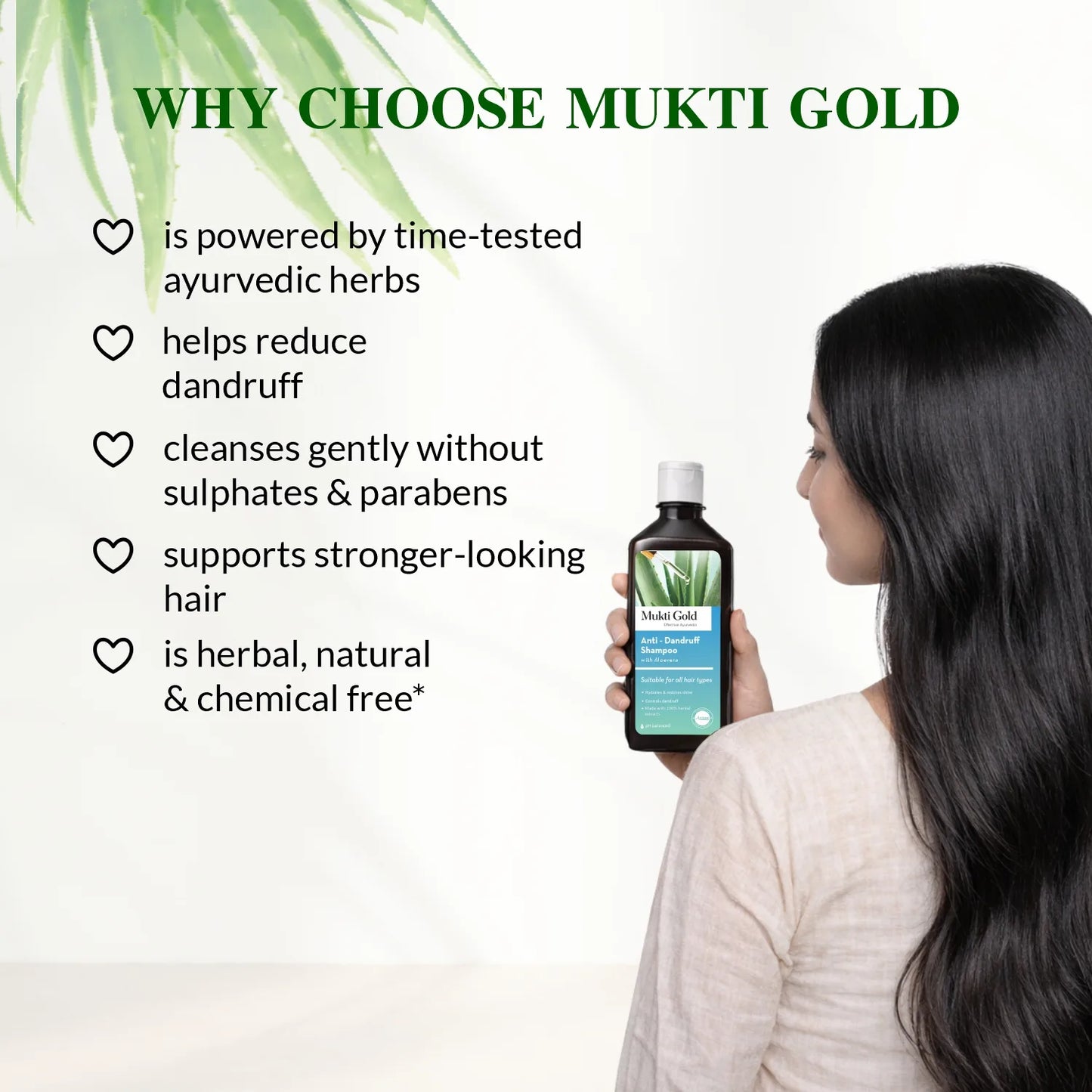 Mukti Gold Anti Dandruff Herbal Shampoo 400ml (Dispenser)