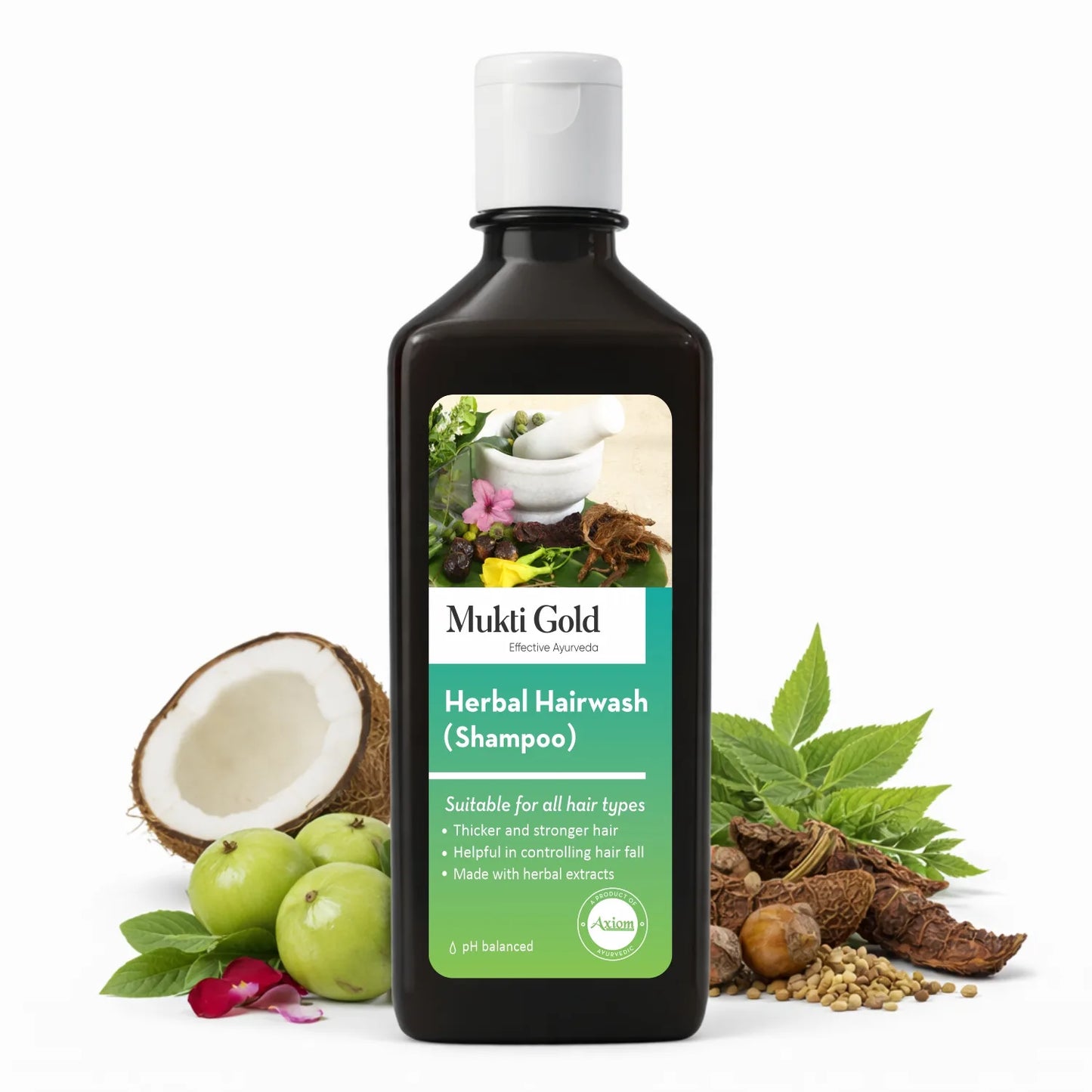 Mukti Gold Herbal Hair wash 400ml (Flip Top)