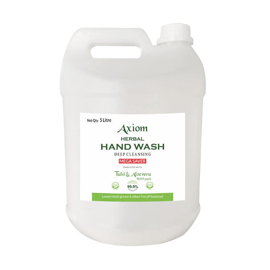 Axiom Herbal Hand Wash 5 ltr enriched with Aloevera & Tulsi