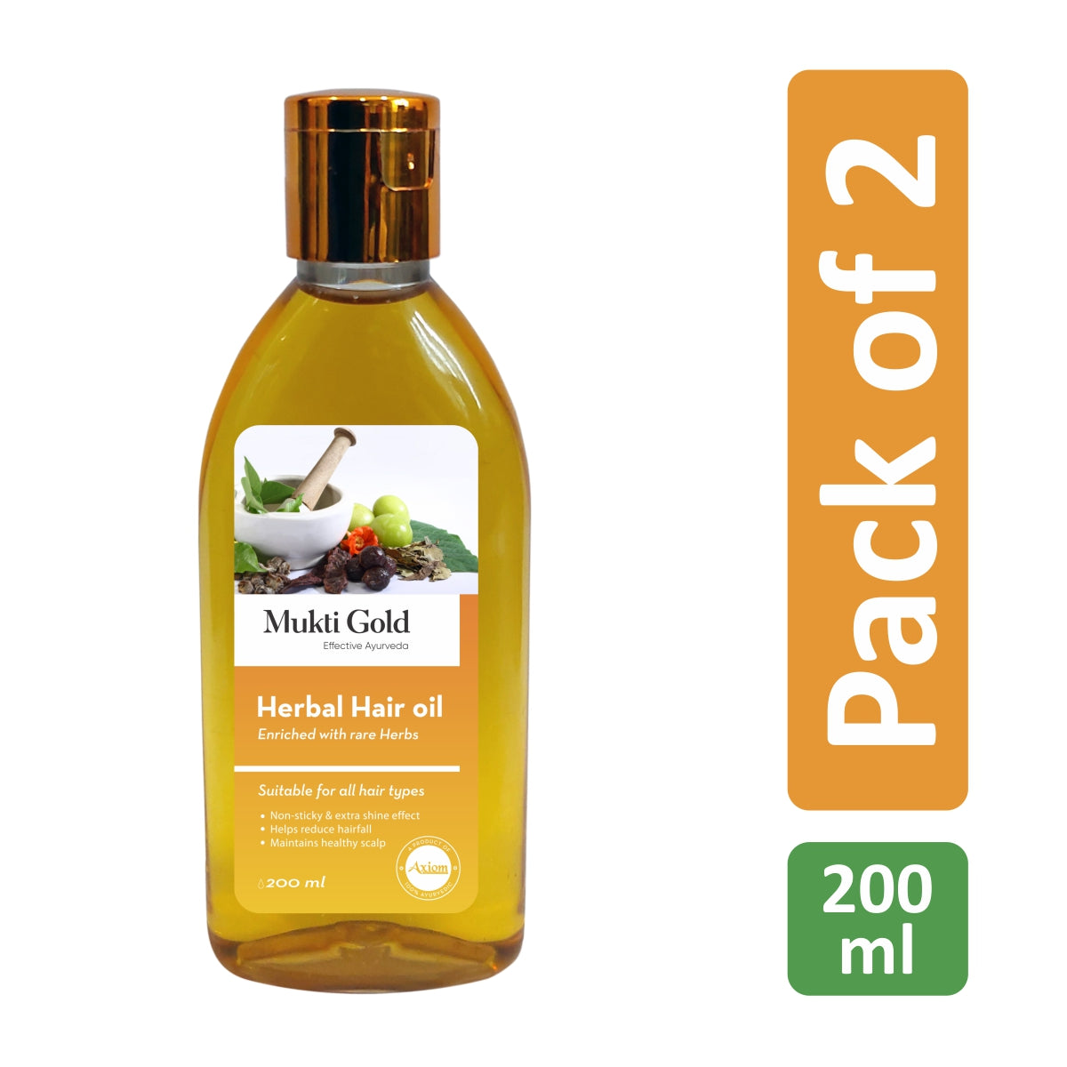 Mukti Gold Herbal Hair Oil 200ml