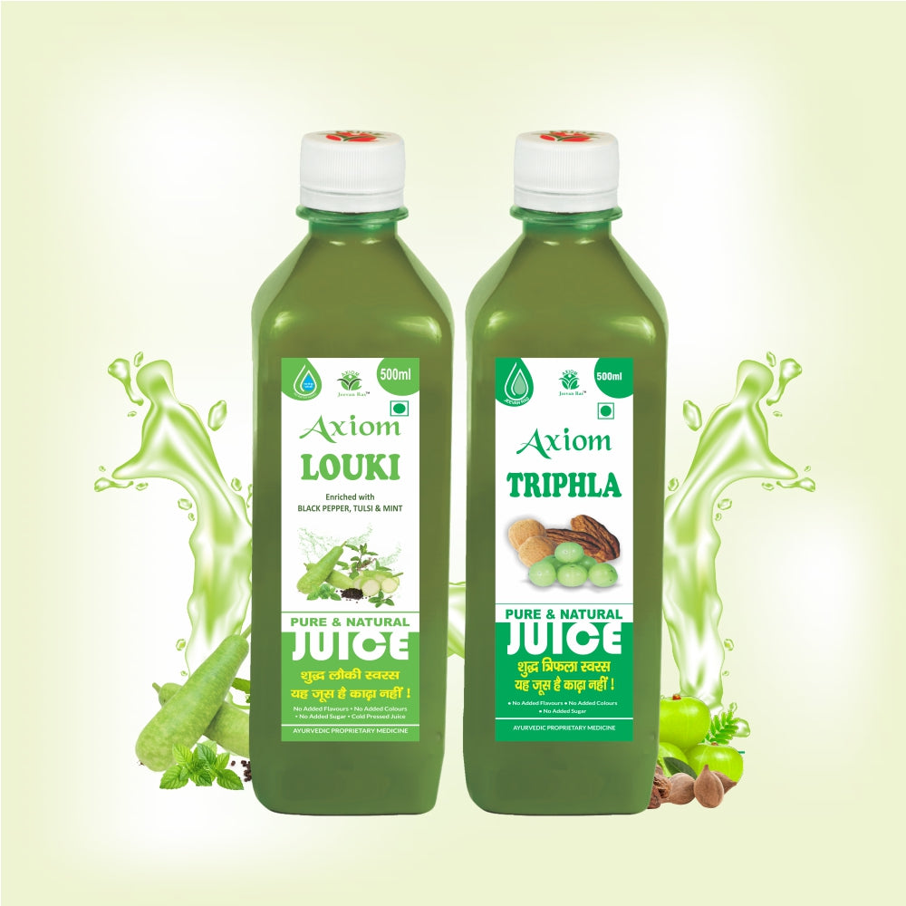 Axiom Obesity Combo of Triphla Juice 500ml + Louki Juice 500ml