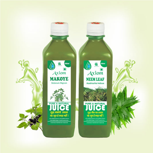 Axiom Psoriasis Combo of Makoye juice 500ml+Neem Leaf Juice 500ml