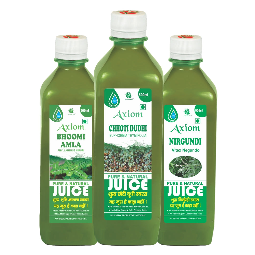 Wheat Allergy Food Allergy Combo (Bhoomi Amla Juice 500ml + Chhoti Dudhi Juice 500ml + Nirgundi Juice 500ml)