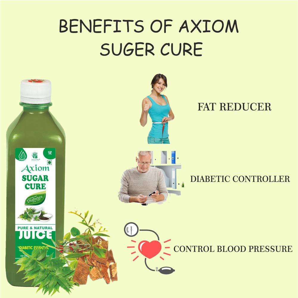 Axiom BP Go (1) Pack of Sugarcure 1ltr + Karela Jamun Juice 1 ltr + Aloevera Juice 1 ltr