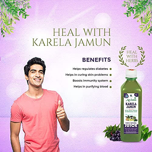 Axiom Sugar go Pack of Karela Jamun Juice 1 ltr + Sugar Cure 1 ltr + Stevia 60ml