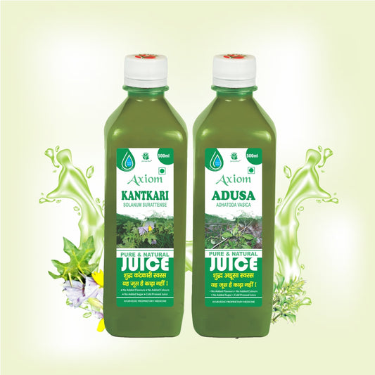 Axiom Throat problem Combo of Kantkari Juice 500ml + Adusa Juice 500ml