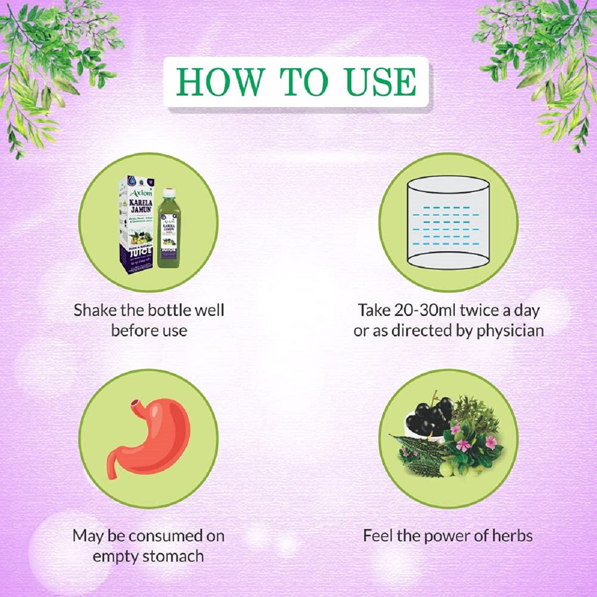 Axiom Sugar go Pack of Karela Jamun Juice 1 ltr + Sugar Cure 1 ltr + Stevia 60ml