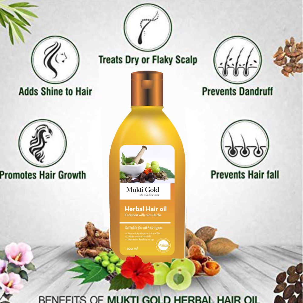 Mukti Gold Herbal Hair Oil 200ml