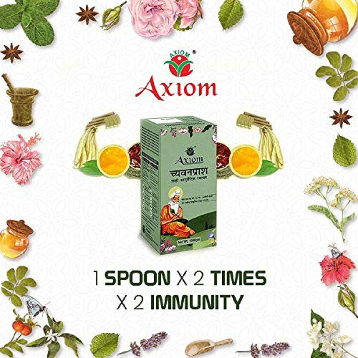 Axiom  Chyawanprash 250gm & Flu treat 500ml (Immunity Booster)