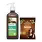 Axiom Mukti Gold Combo of Herbal Hairwash 500ml (Pack of 1) (Dispenser) & Herbal Heena Dark brown 10g With Aloevera Pack of 12