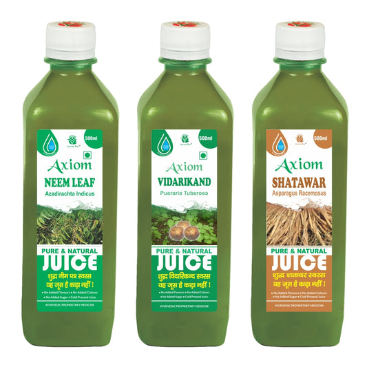 After Pregnancy Tonic Combo of Vidarikand Juice 500ml and Shatawar Juice 500ml, Neem leaf Juice 500ml
