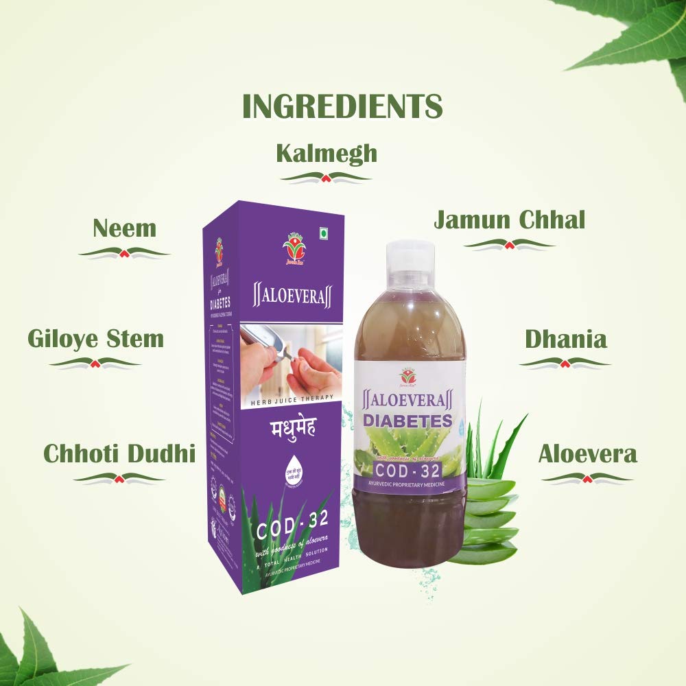 Axiom Aloevera  Diabetes COD 32 Juice Ingredients