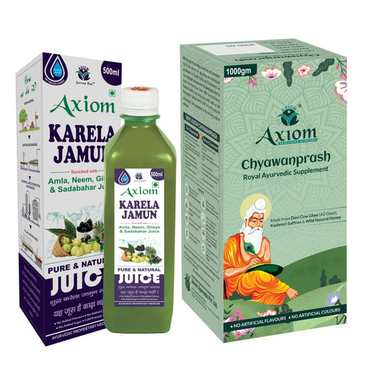 Axiom Chyawanprash 1kg & Karela Jamun 500ml Combo