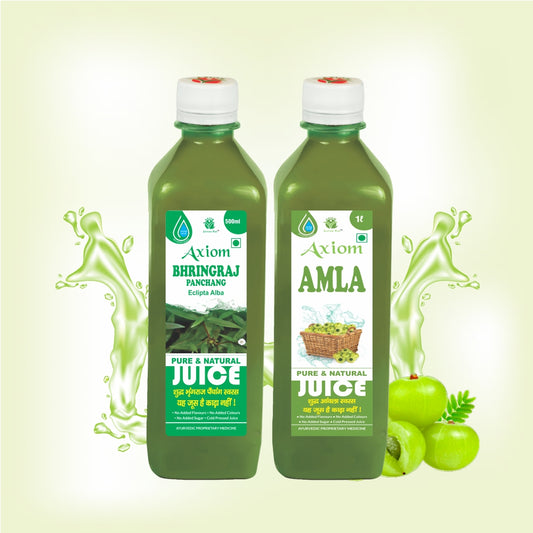 Axiom Hair Problem Combo of Bhringraj Juice and Amla Juice