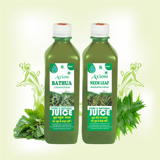 Axiom Stomach Worms Combo Of Bathua Juice and Neem Leaf Juice