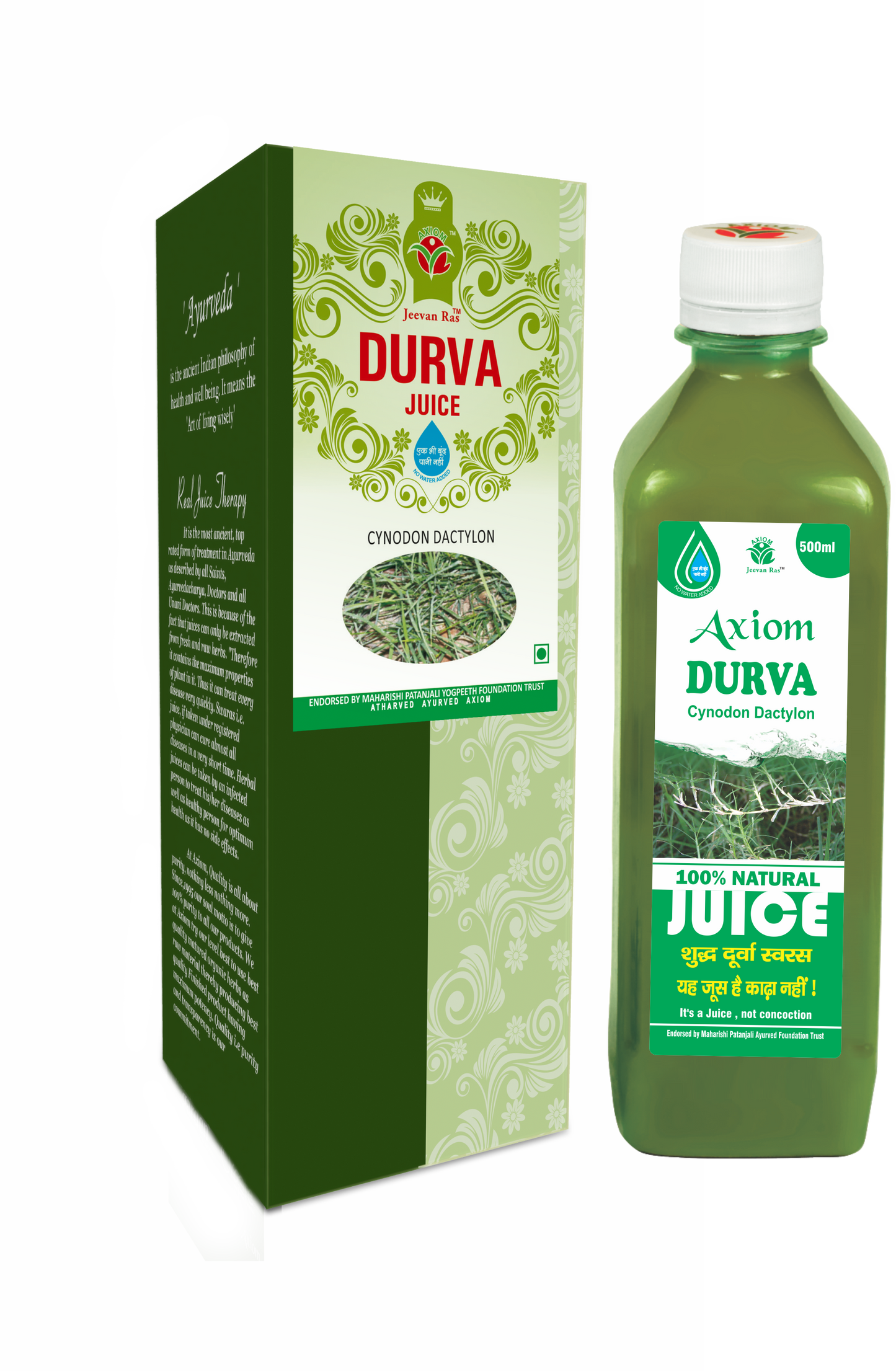 Jeevanras Axiom Shavet Durva Juice 500 ml