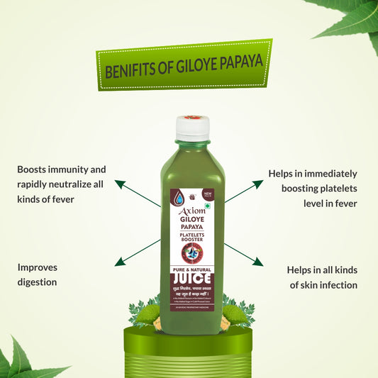 Axiom Ayurveda Giloye Papaya Cold Pressed Juice 500ml