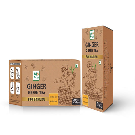 Alo Frut Ginger Green Tea Pure & natural 25 Tea Bags Pack of (3)