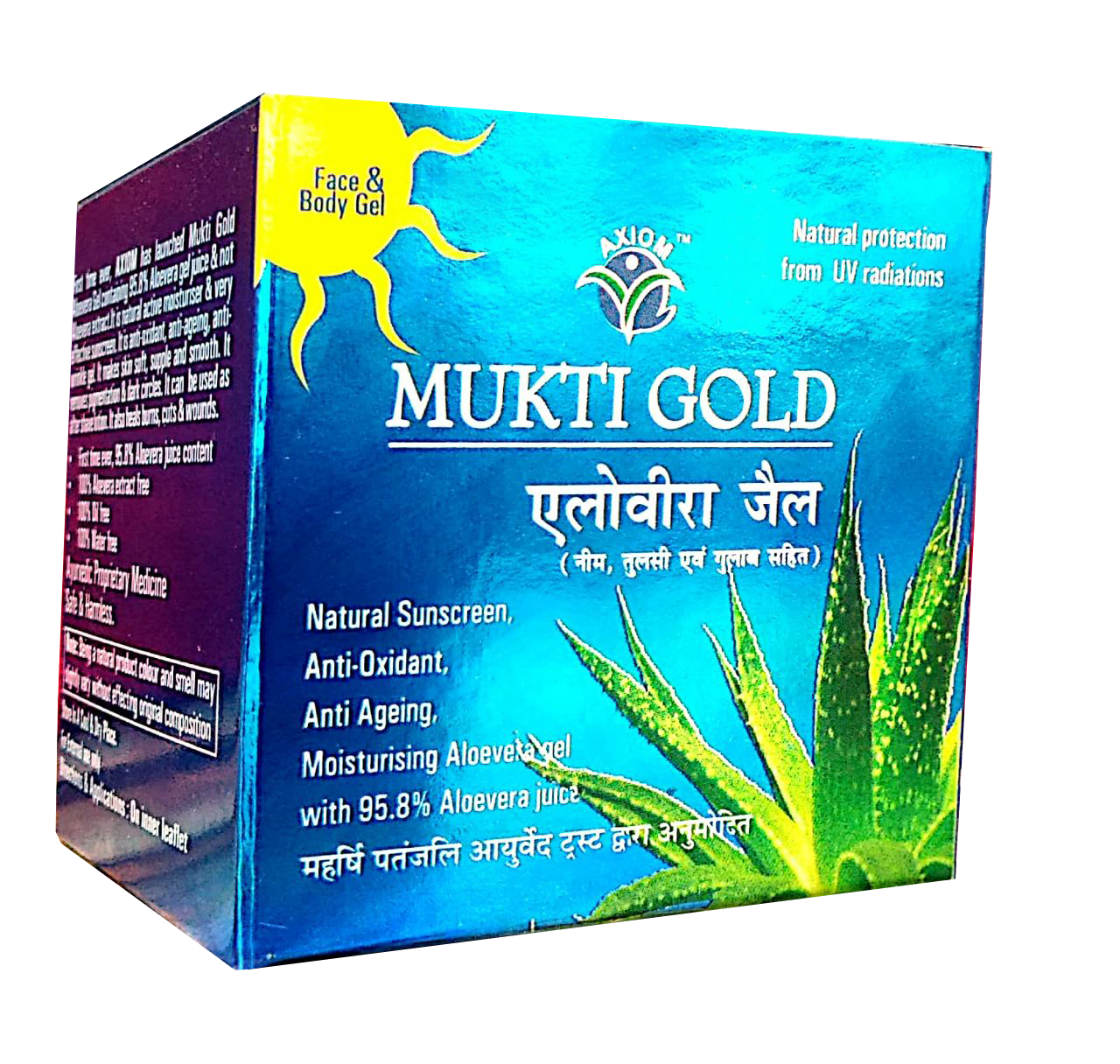 Mukti Gold Aloevera Blue Gel 125gm