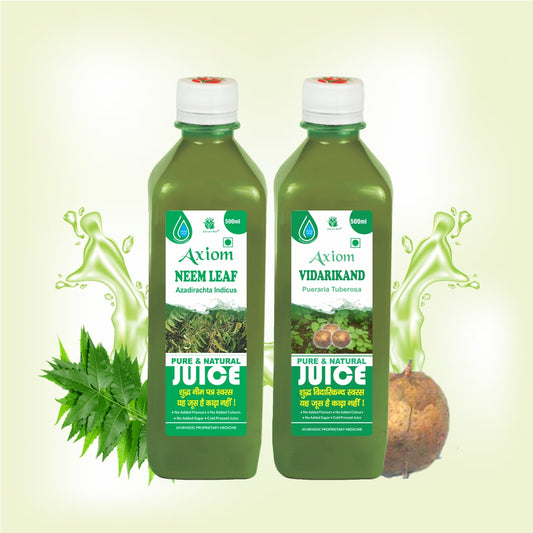 Axiom Neem Leaf Juice and Vidarikand Juice After Pregnancy Tonic Combo