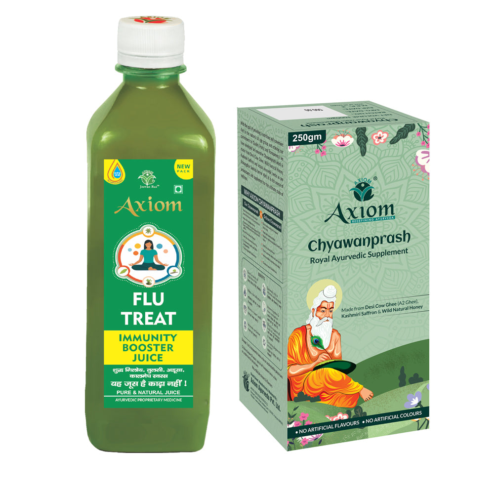 Axiom  Chyawanprash 250gm & Flu treat 500ml (Immunity Booster)