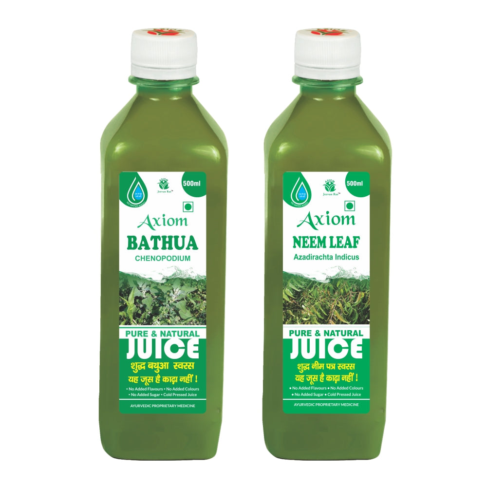Stomach Combo (Bathua Juice 500ml + Neem Leaf Juice 500ml)